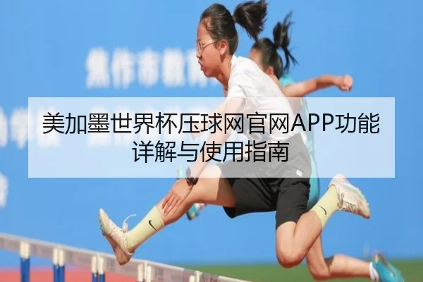 美加墨世界杯压球网官网APP功能详解与使用指南